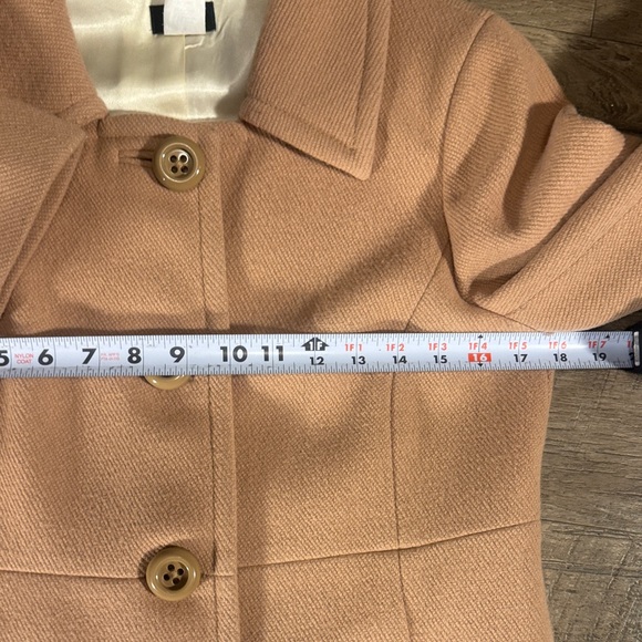 J. Crew Women's Tan Wool Blend Coat - Size 4 - Picture 8 of 11